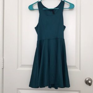 Dark teal skater dress